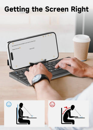 Mini Folding Three Bluetooth Wireless Keypad