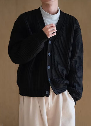 Sweater Simple Knitting Cardigan Men's Winter Coat
