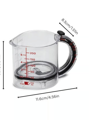 4-in-1 Adjustable Measuring Cup with Scraper Base