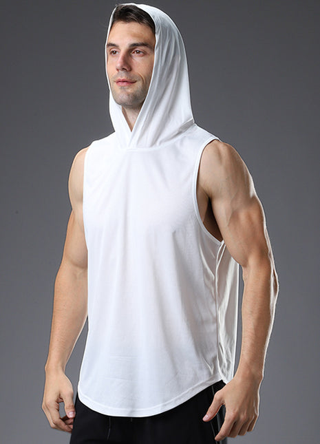 Fashion Hooded Fitness Vest Men