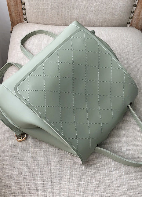 Checked fashion backpack