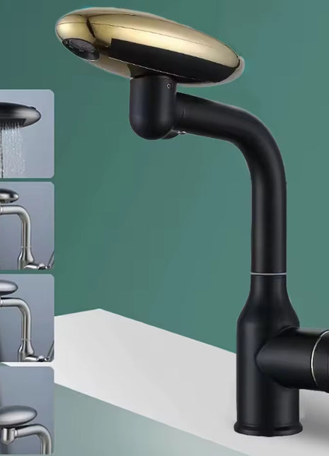 4-Mode 360° Rotating Waterfall Basin Faucet