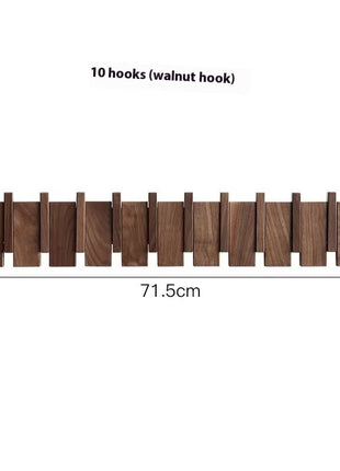Solid Wood Simplicity Keys Clothes Hook Wall Home Door Hallway Hanger Punch-free