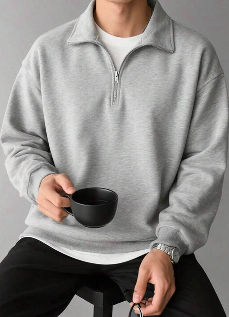 Men's Zip-Up Collar Sweatshirt