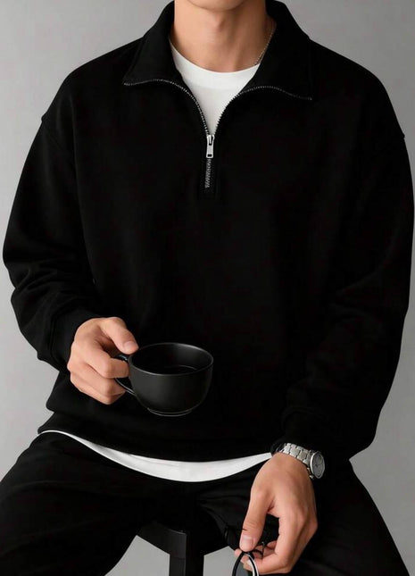 Men's Zip-Up Collar Sweatshirt