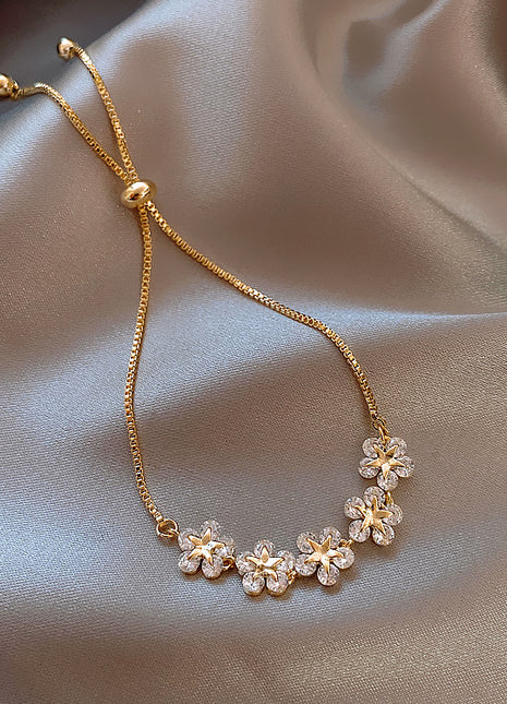 Zircon Flower Bracelet Women