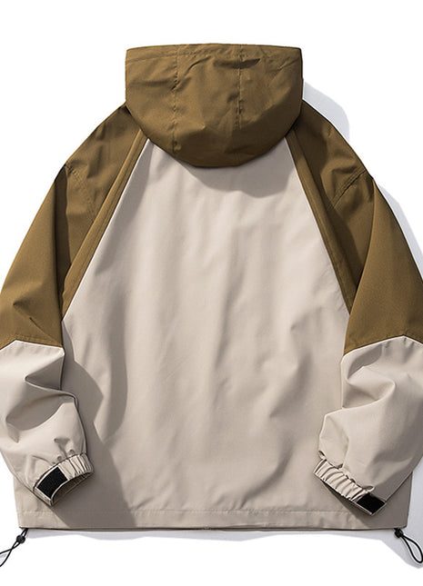 Fashion Colorblock Shell Jacket Men