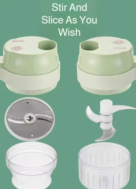 Handheld Electric Vegetable Cutter & Meat Mincer