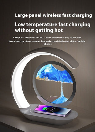Creative Desktop Wireless Charger Fast Sand Painting Light