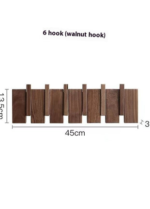 Solid Wood Simplicity Keys Clothes Hook Wall Home Door Hallway Hanger Punch-free