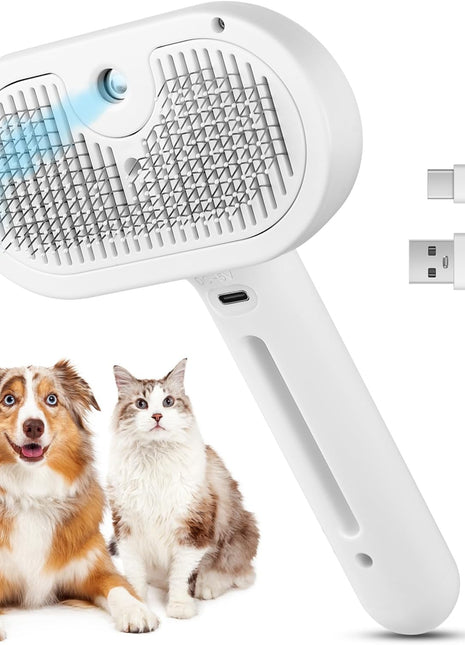 3-in-1 Pet Steam Grooming Brush