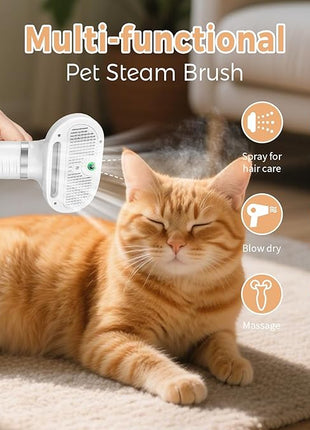 3-in-1 Pet Steam Grooming Brush