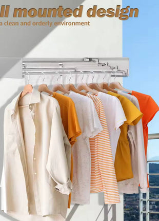 Wall-Mounted Folding Stainless Steel Drying Rack