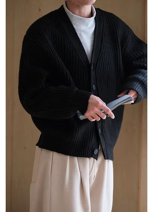 Sweater Simple Knitting Cardigan Men's Winter Coat