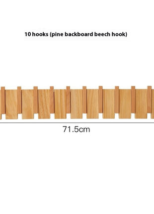 Solid Wood Simplicity Keys Clothes Hook Wall Home Door Hallway Hanger Punch-free