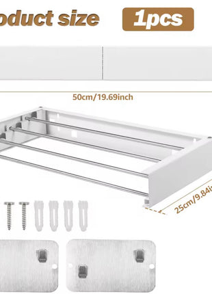 Wall-Mounted Folding Stainless Steel Drying Rack