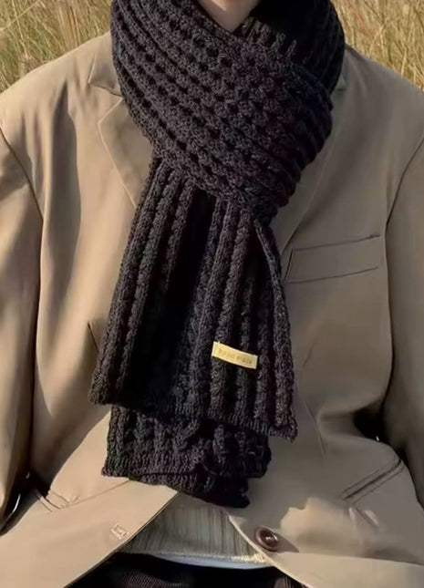 Chunky Cable Knit Winter Scarf – Unisex