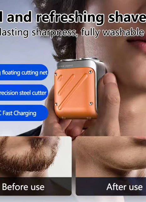 Dual Head Portable Rotary Shaver – Waterproof & Type-C Rechargeable