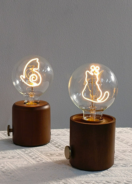 Cat Lamp Bedroom Bedside Lamp Creative Portable Rechargeable Table Lamp