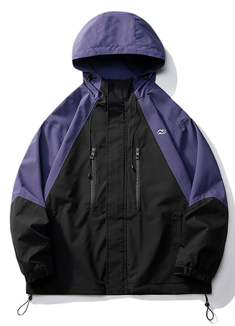 Fashion Colorblock Shell Jacket Men