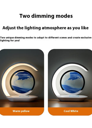 Creative Desktop Wireless Charger Fast Sand Painting Light