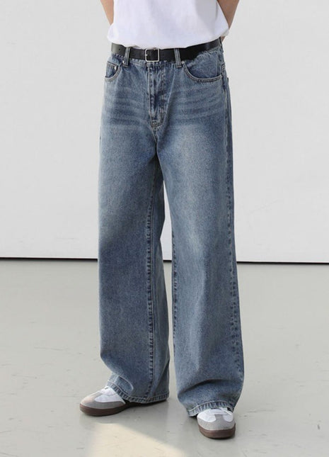 Fashion Personality Retro Washed Jeans Men