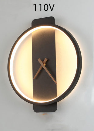 Nordic Wall Lamp Bedroom Bedside Lamp Clock Modeling Lamp